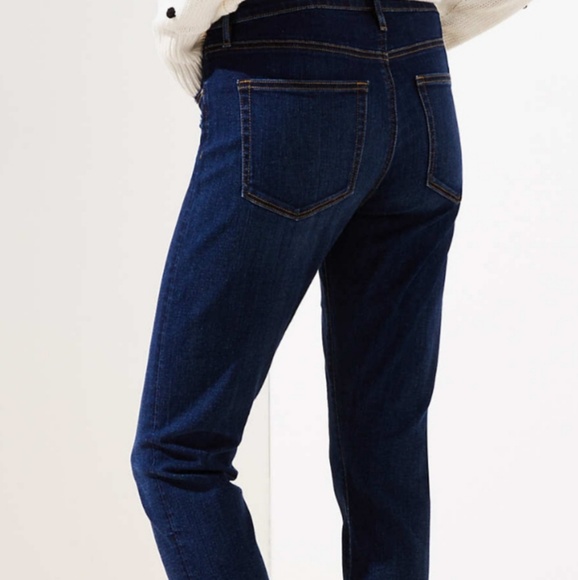 LOFT | Dark Wash Crop Jean - Picture 3 of 6